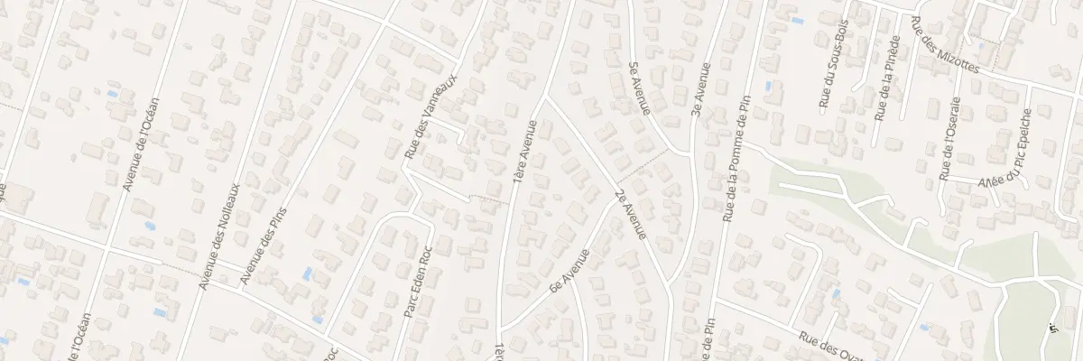 Plan du 25 Av Parc du Rocher 1ere Ave à La Tranche-sur-Mer