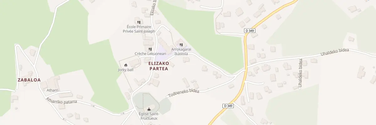 Plan du 96 Eskoletako bidea à Itxassou
