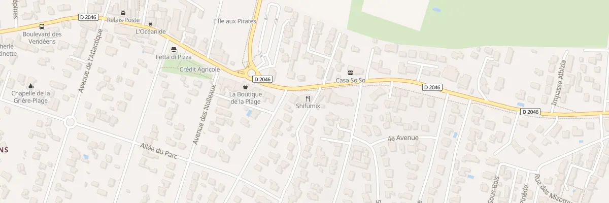 Plan du 100 Bd des Vendéens à La Tranche-sur-Mer
