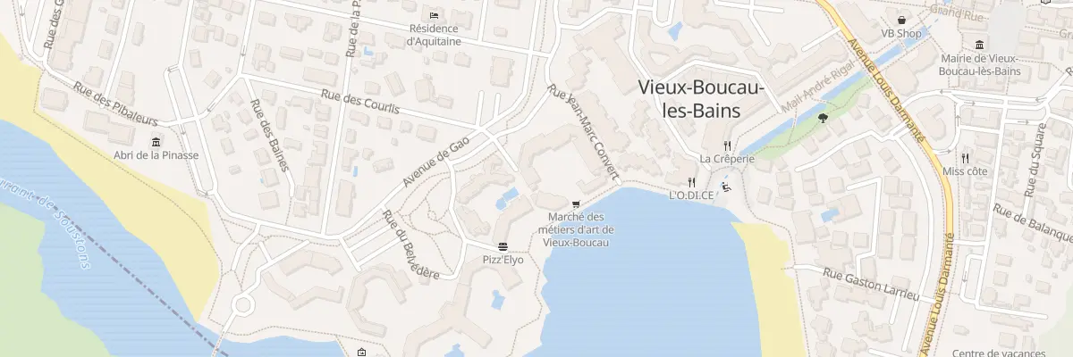 Plan du 1 Res Les Rivages à Vieux-Boucau-les-Bains