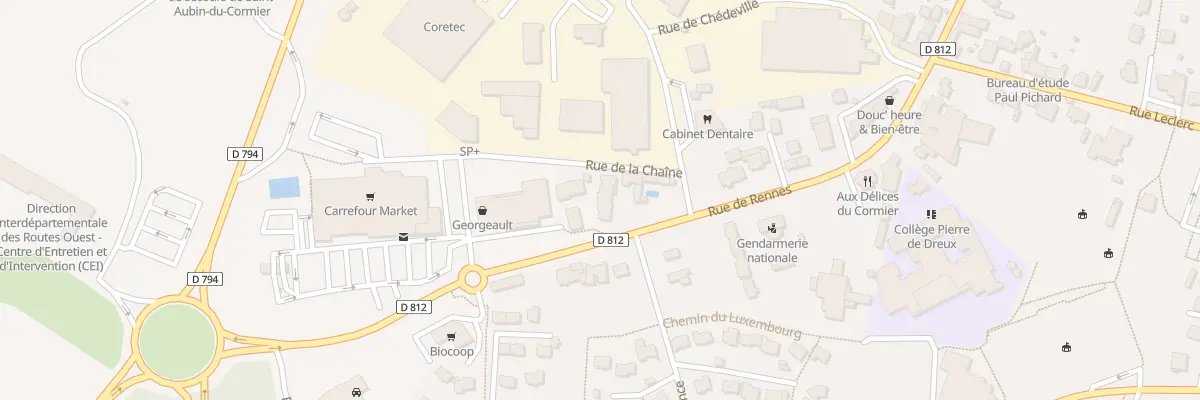 Plan du 24 Rue de Rennes à Saint-Aubin-du-Cormier