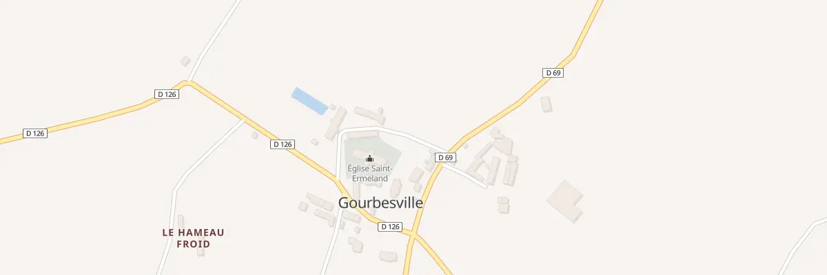 Plan du 5006 La Cour - Gourbesville à Picauville