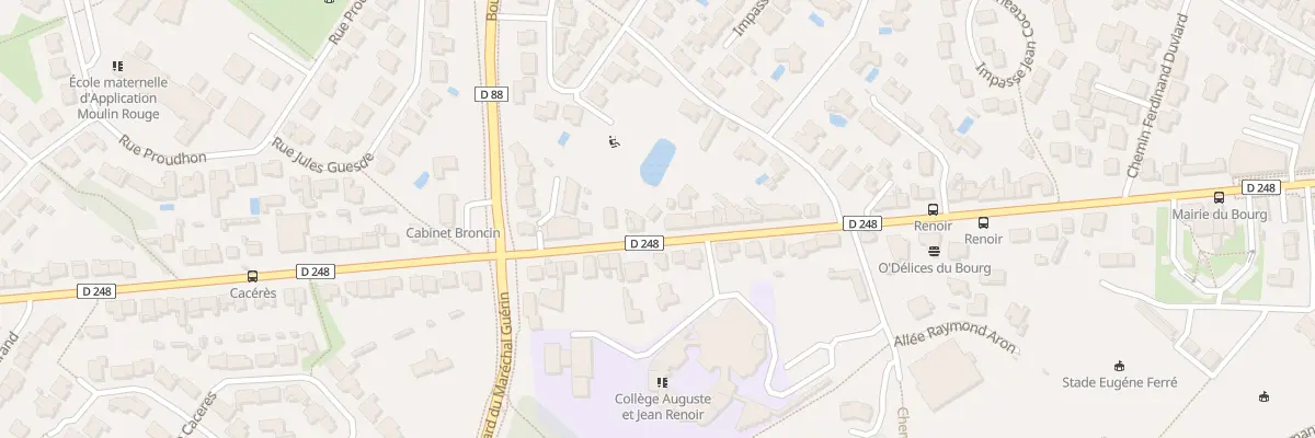 Plan du 25 Rue du général guérin à La Roche-sur-Yon