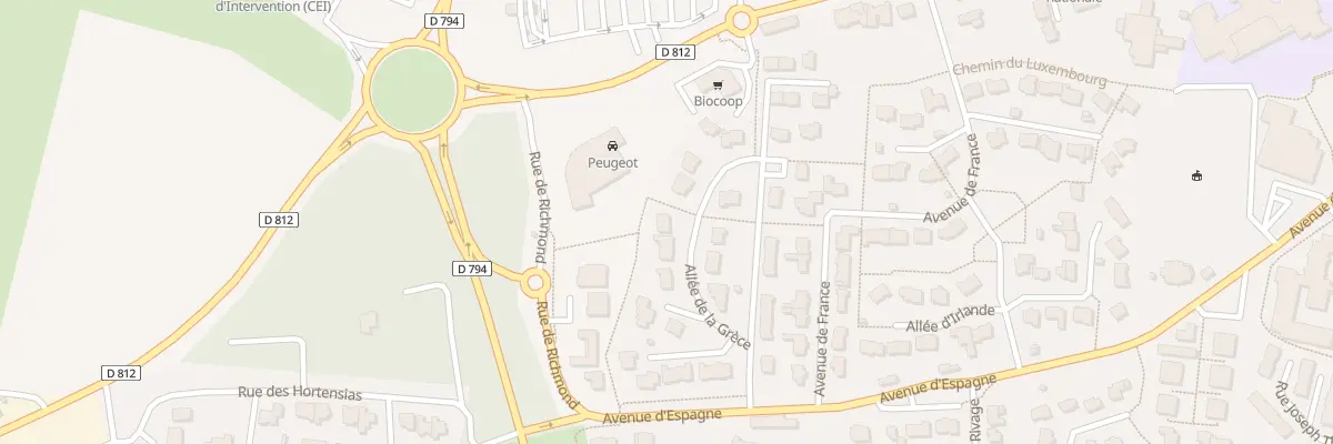 Plan du 13 All de Grèce à Saint-Aubin-du-Cormier