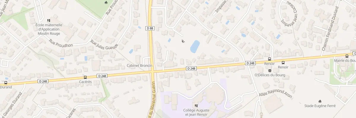Plan du 15 Rue du général guérin à La Roche-sur-Yon