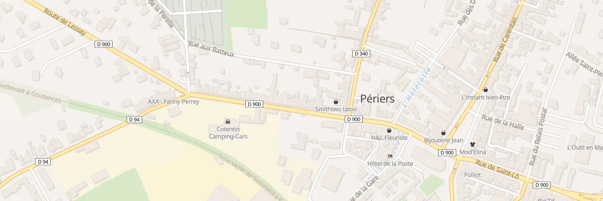 Plan du 43 Rue du Pont l’Abbé à Périers