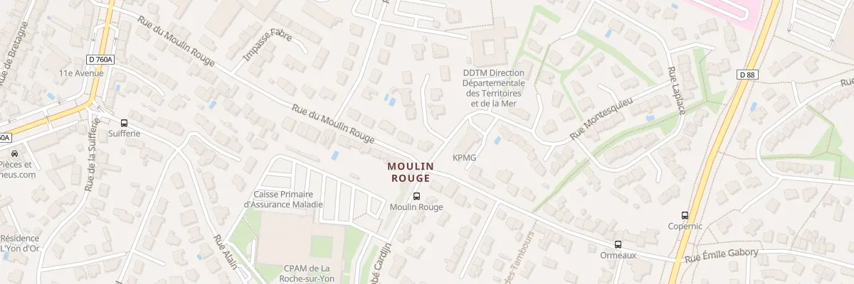 Plan du 3 Rue montesquieu à La Roche-sur-Yon