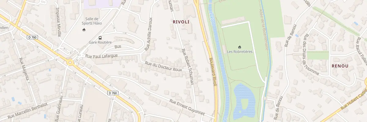 Plan du 21 Rue du docteur roux à La Roche-sur-Yon