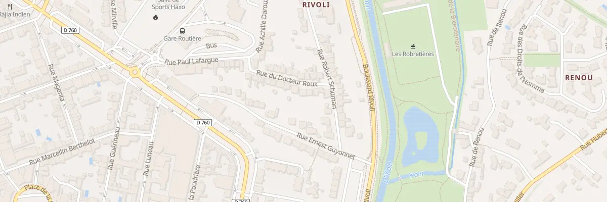 Plan du 22 Rue du docteur roux à La Roche-sur-Yon