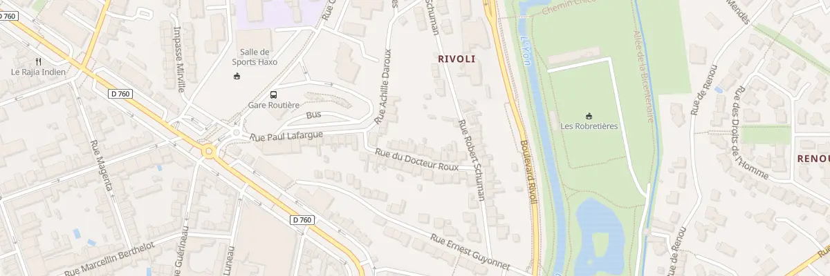 Plan du 9 Rue du docteur roux à La Roche-sur-Yon