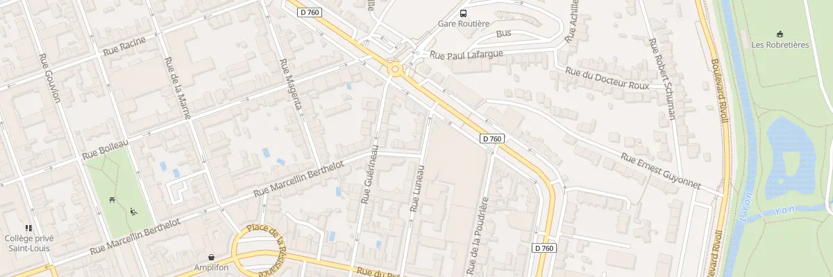 Plan du 33 Rue luneau à La Roche-sur-Yon