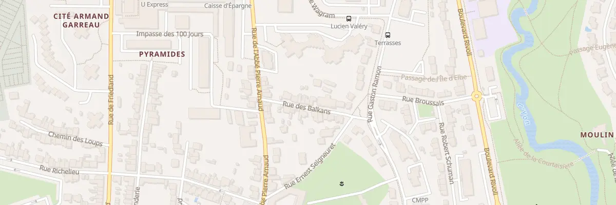Plan du 15 Rue des balkans à La Roche-sur-Yon