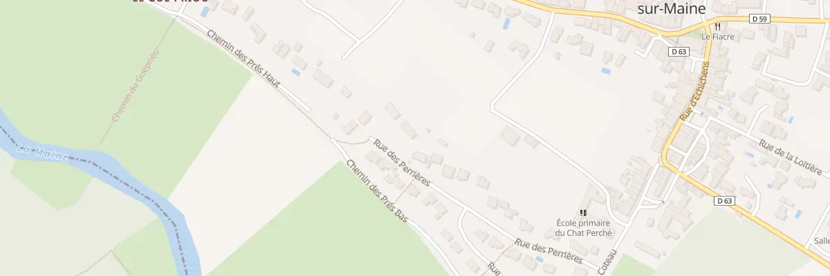 Plan du 20 Rue des perrières à Saint-Fiacre-sur-Maine