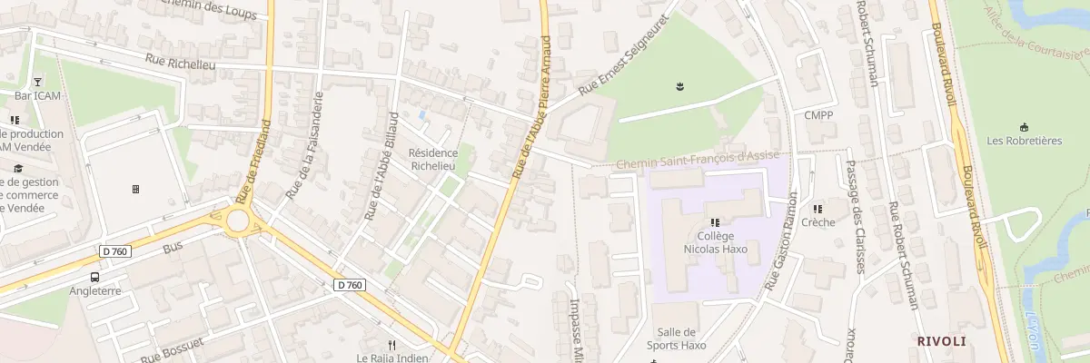 Plan du 34 Rue abbé pierre arnaud à La Roche-sur-Yon