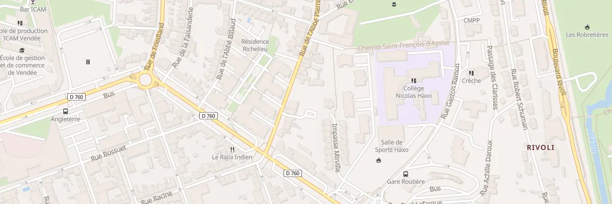 Plan du 16 Rue abbé pierre arnaud à La Roche-sur-Yon