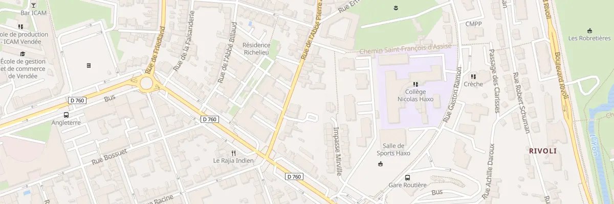 Plan du 18 Rue abbé pierre arnaud à La Roche-sur-Yon