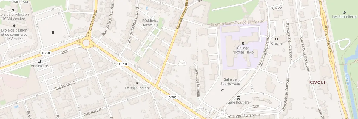 Plan du 12 Rue abbé pierre arnaud à La Roche-sur-Yon