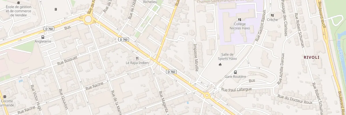 Plan du 80 Bd des Belges à La Roche-sur-Yon