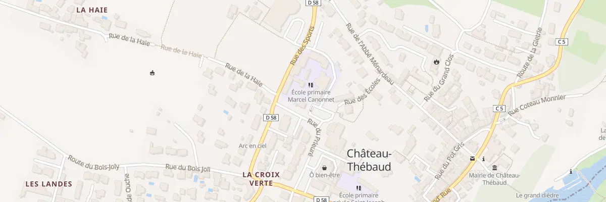 Plan du 8 Rue des ecoles à Château-Thébaud