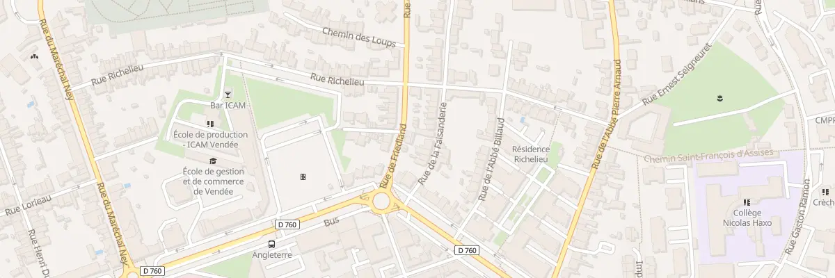 Plan du 9001 Rue Friedland à La Roche-sur-Yon