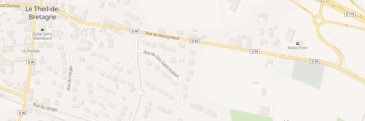 Plan du 13 Rue du Clos Saint Hubert au Theil-de-Bretagne
