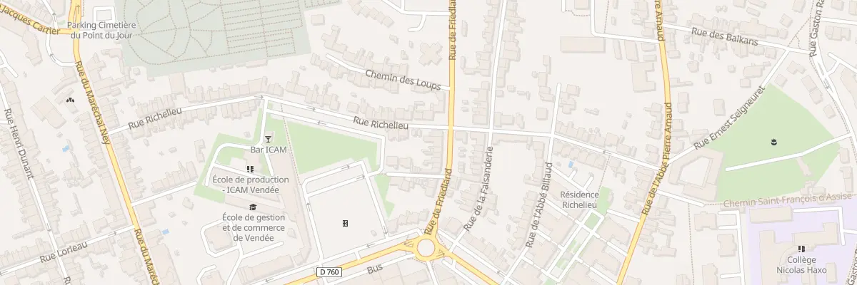 Plan du 19 Rue Friedland à La Roche-sur-Yon