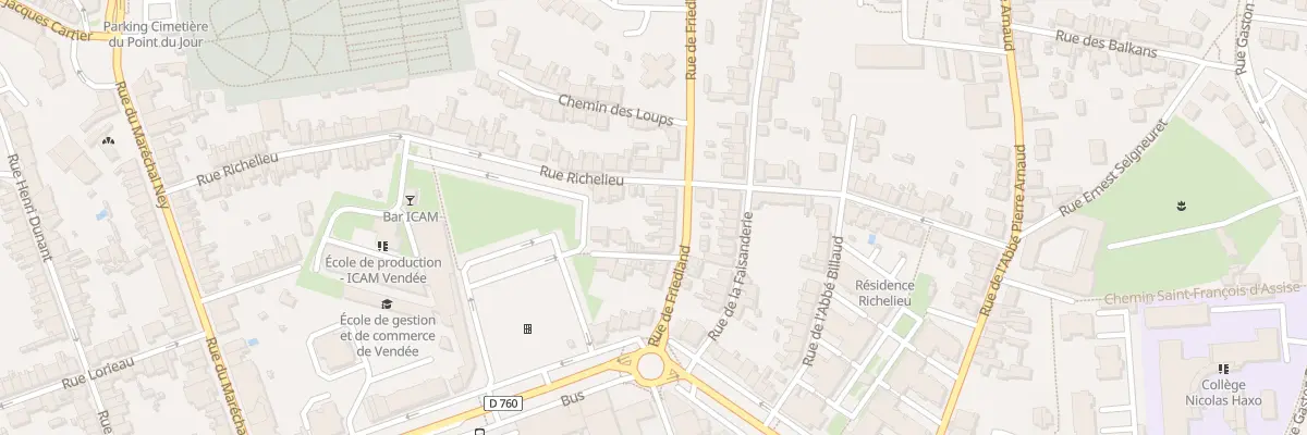 Plan du 17 Rue Friedland à La Roche-sur-Yon