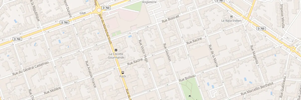 Plan du 21 Rue racine à La Roche-sur-Yon