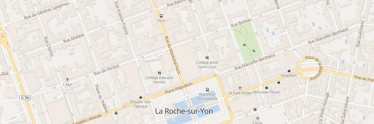 Plan du 2 Rue Marechal Foch à La Roche-sur-Yon
