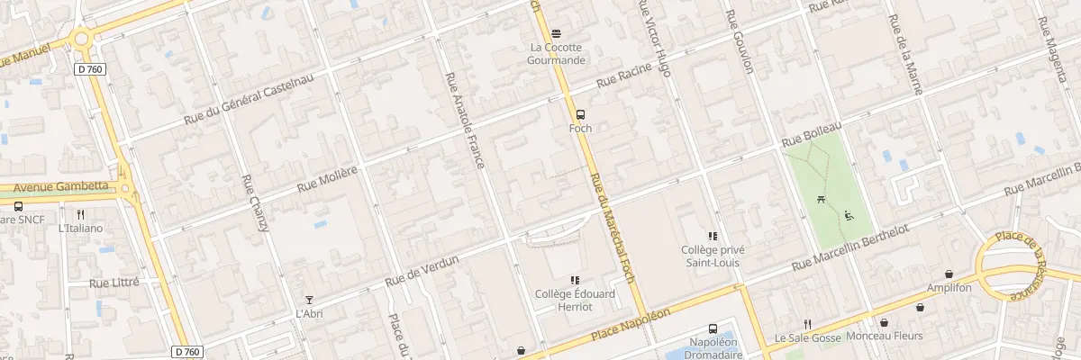 Plan du 5 Rue Marechal Foch à La Roche-sur-Yon
