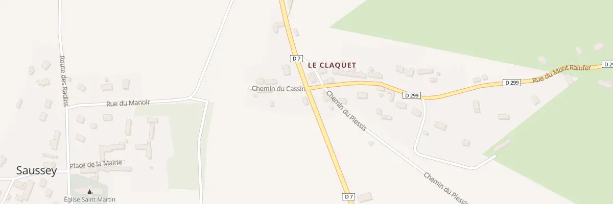 Plan du 1 Rte de Coutances à Saussey