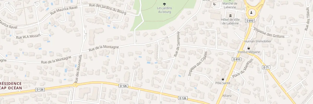 Plan du 5 Rue de la Montagne à Labenne