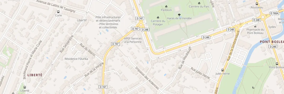 Plan du 230 Bd Aristide Briand à La Roche-sur-Yon
