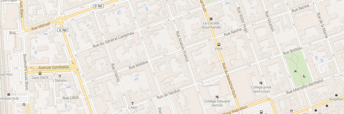Plan du 25 Rue molière à La Roche-sur-Yon