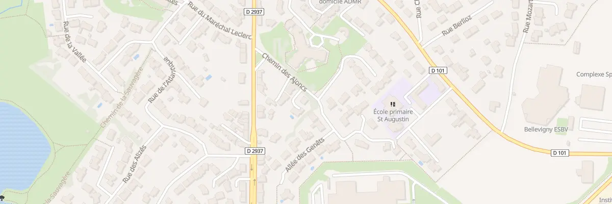 Plan de la Rue des Ajoncs à Bellevigny