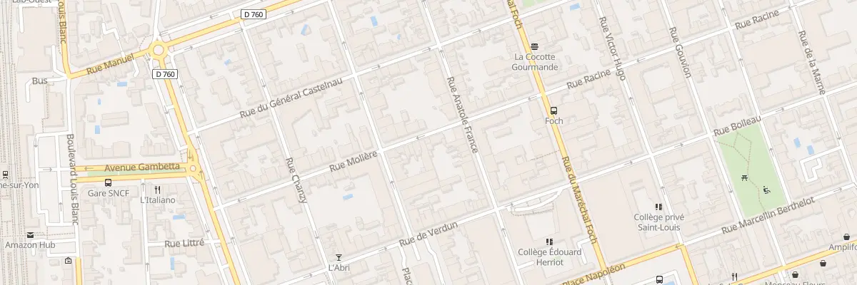 Plan du 27 Rue molière à La Roche-sur-Yon