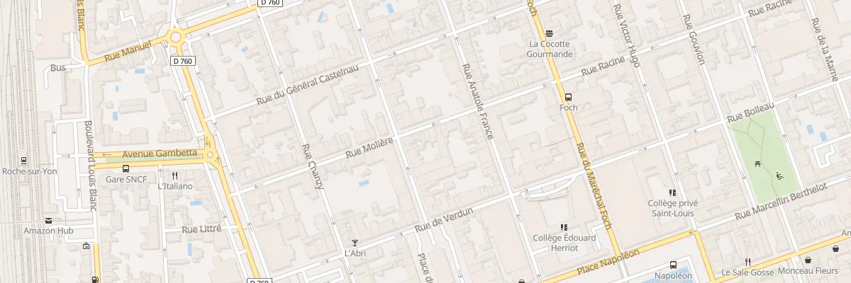 Plan du 33 Rue molière à La Roche-sur-Yon