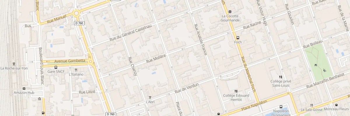 Plan du 18 Rue pasteur à La Roche-sur-Yon