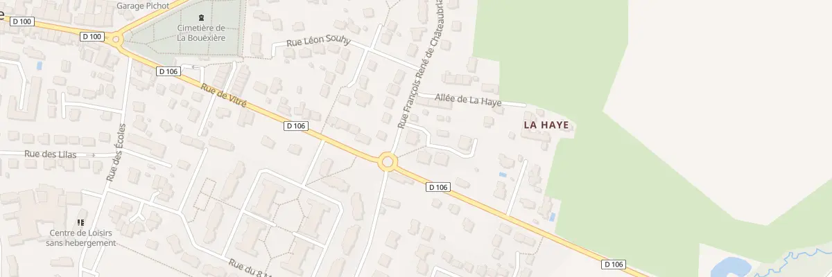 Plan du 2 Rue Fran Rene de Chateaubriand à La Bouëxière