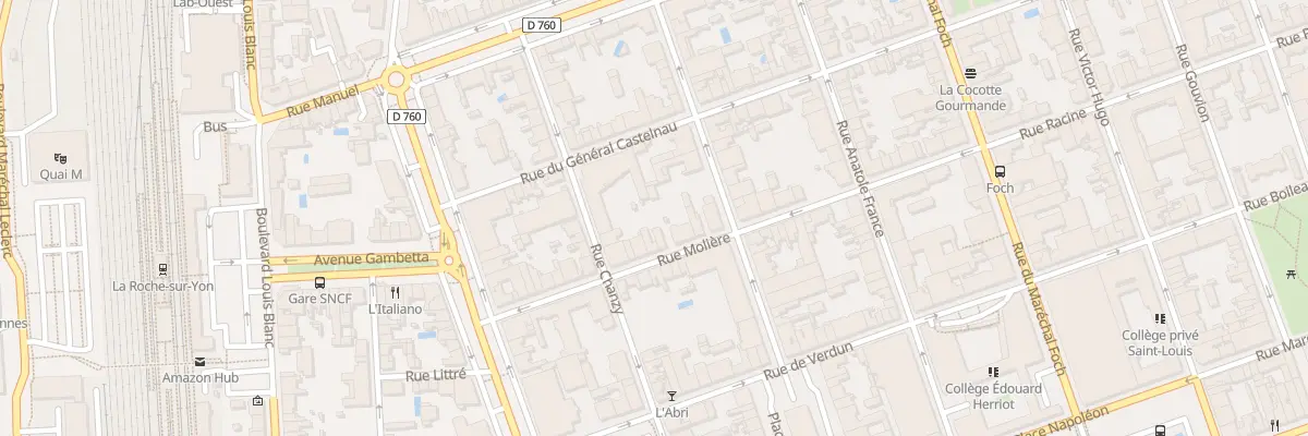 Plan du 50 Rue molière à La Roche-sur-Yon