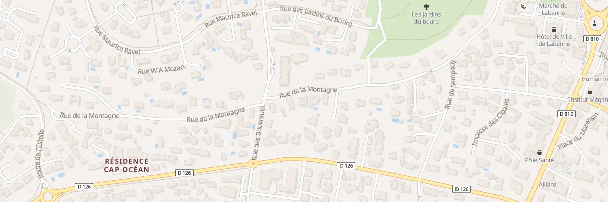 Plan du 23 Rue de la Montagne à Labenne