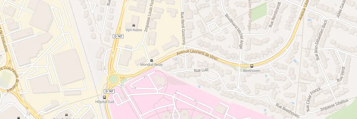Plan du 2 Rue lulli à La Roche-sur-Yon