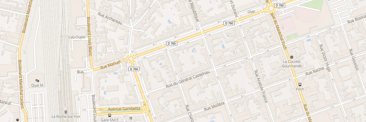Plan du 84 Rue chanzy à La Roche-sur-Yon