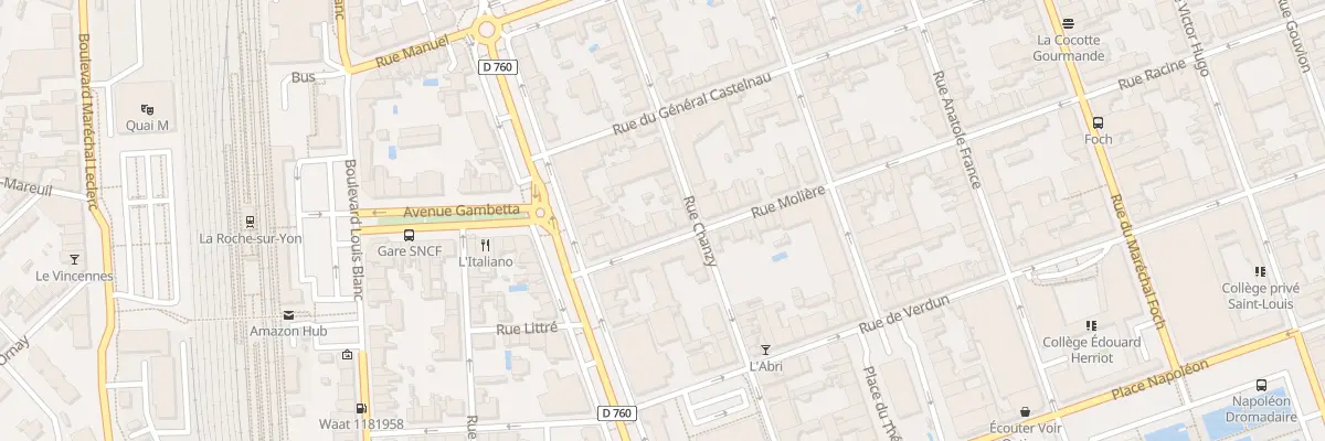Plan du 64 Rue molière à La Roche-sur-Yon