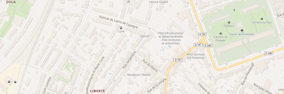 Plan du 45 Rue serpentine à La Roche-sur-Yon