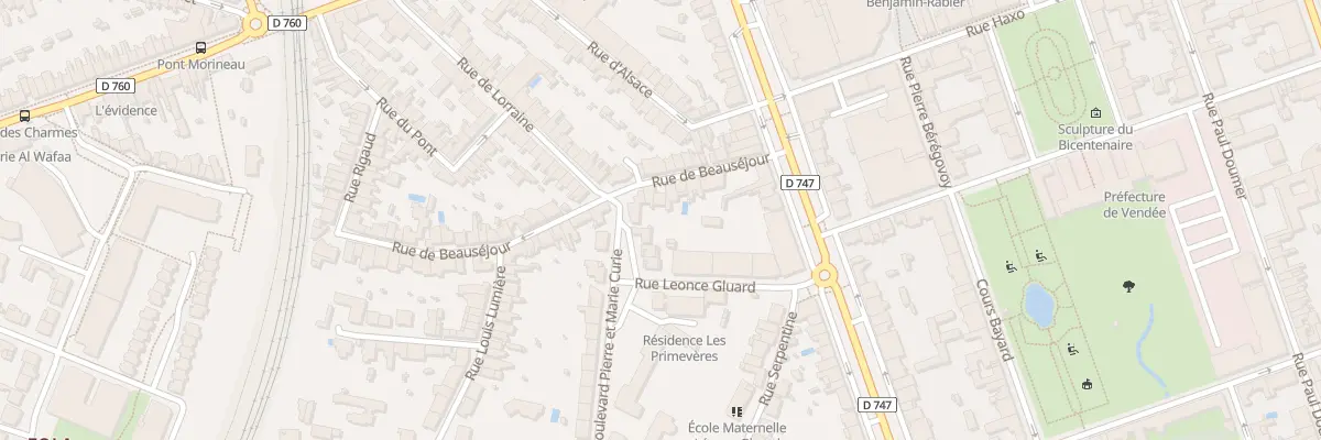 Plan du 9 Rue de beauséjour à La Roche-sur-Yon