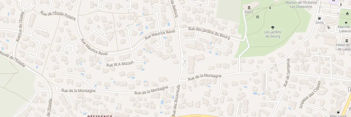 Plan de la Rue de Bellocq à Labenne