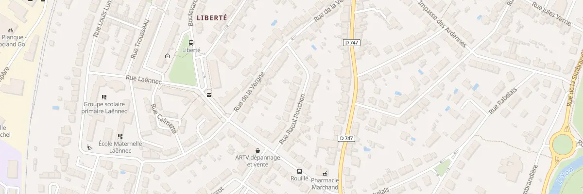 Plan du 14 Rue raoul ponchon à La Roche-sur-Yon