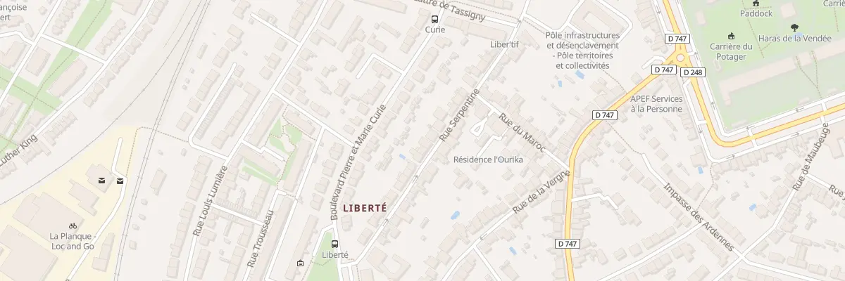 Plan du 50 Rue serpentine à La Roche-sur-Yon