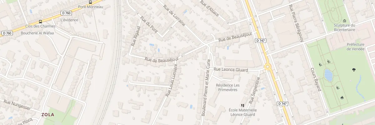 Plan du 29 Rue de beauséjour à La Roche-sur-Yon